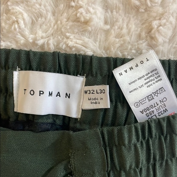 Topman Green Chino Pants Modern Fit - Picture 4 of 5